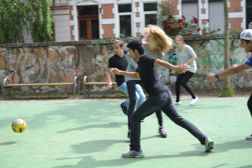 Fußball mit Geflüchteten