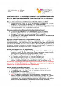Hinweise zur Antragsstellung im BQF